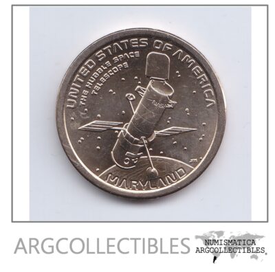 USA Moneda 1 Dolar 2020 D Laton Maryland UNC