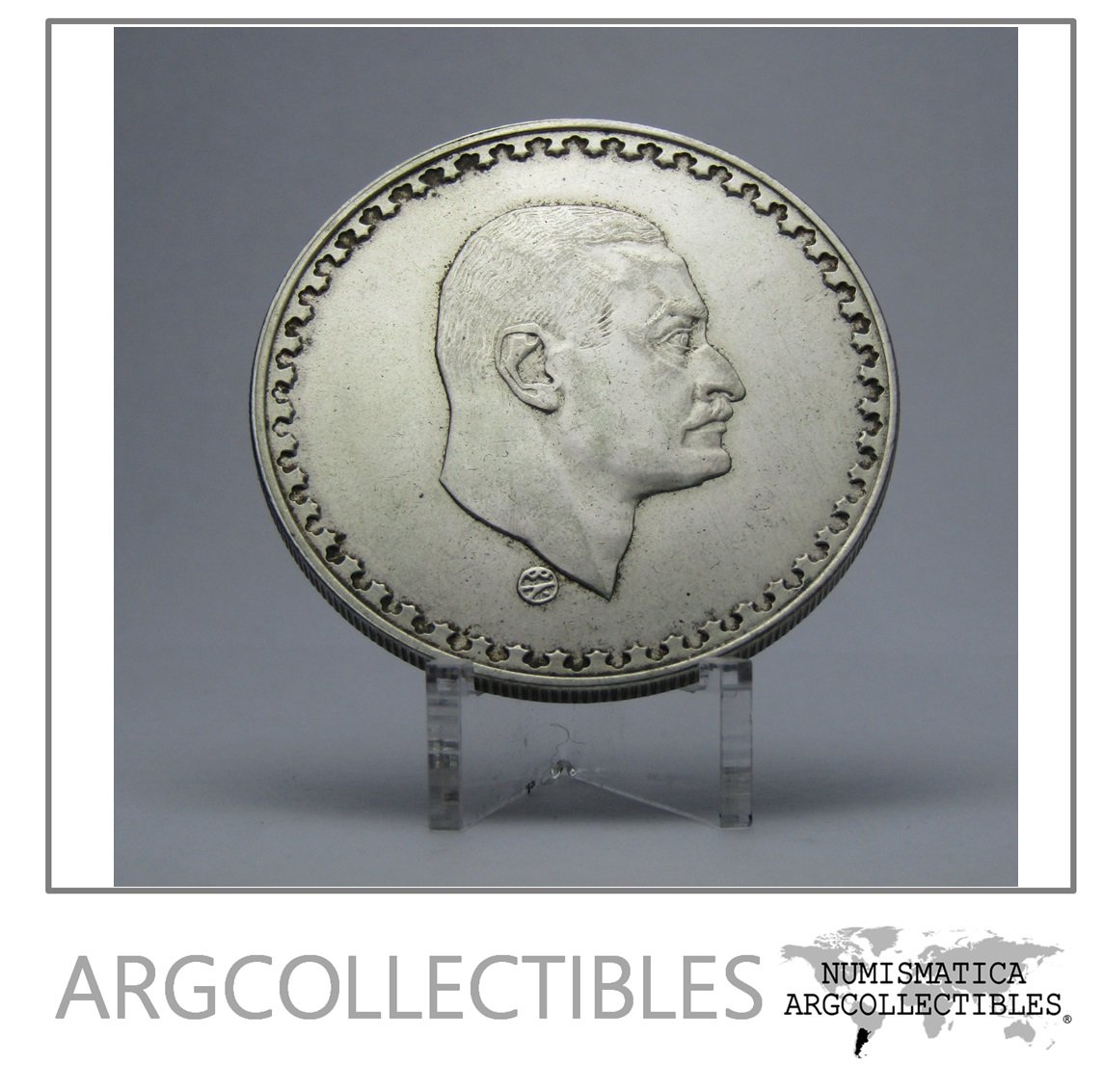 Egipto Moneda 1 Pound Plata 720 Año 1970 Presidente Nasser Au