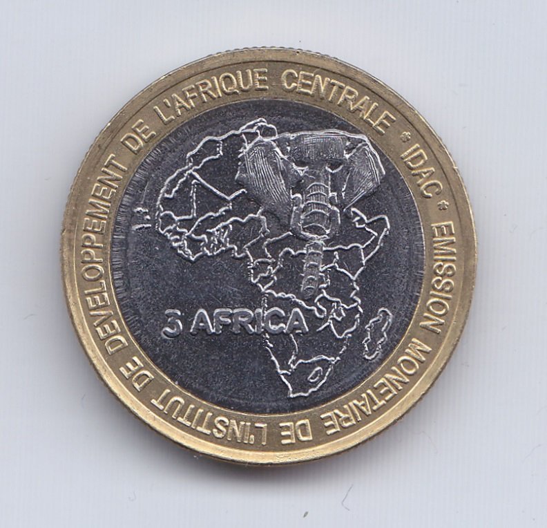 Gabon Moneda 4.500 CFA Bimetalica 2005 Unc - Imagen 2