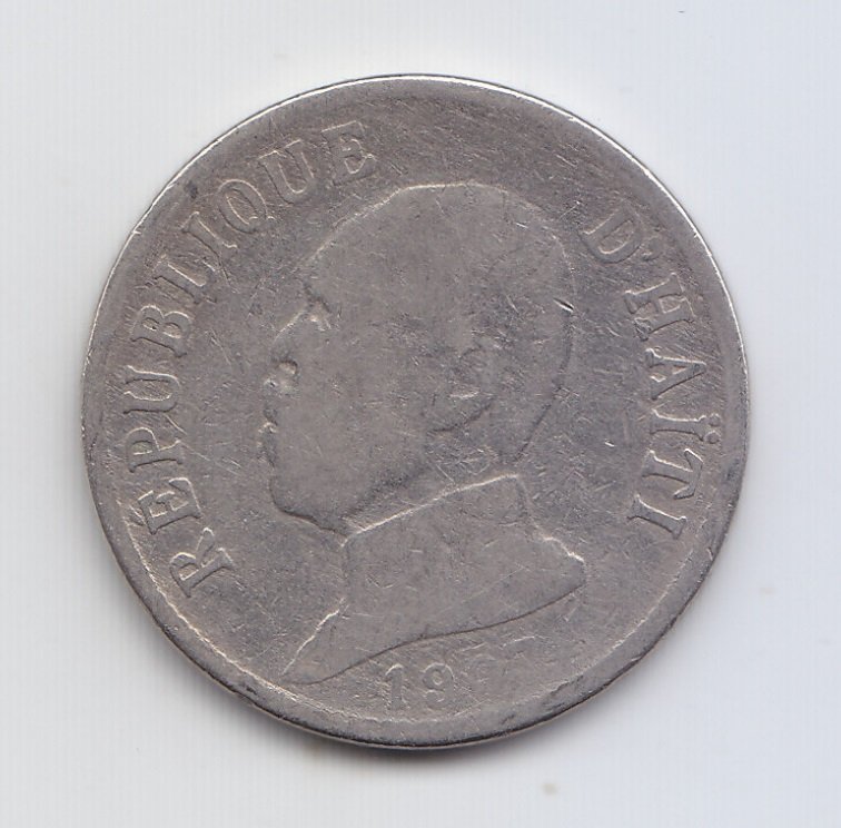 Haiti Moneda 20 Centimos Niquel 1907 Km-55 F+ - Imagen 2