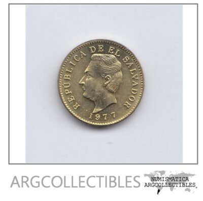 El Salvador Moneda 1 Centavo Laton 1977 Km-135.2 Au
