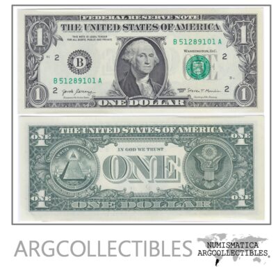 Estados Unidos Usa Billete 1 Dolar 2017 Nueva York P-544 Unc