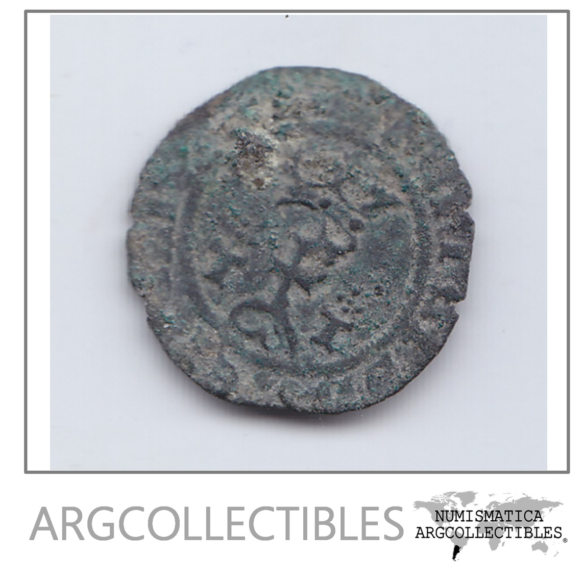 España Moneda 1 Blanca Vellon 1475 - 1504 Reyes Catolicos