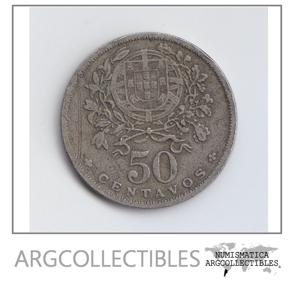 Portugal Moneda 50 Centavos Niquel 1929 Km-577 Vf-