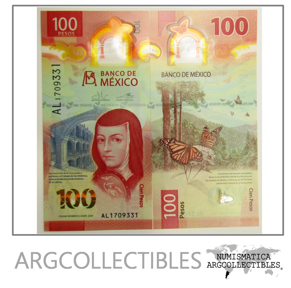 Mexico Billete 100 Pesos Polimero 2020 P-New Unc