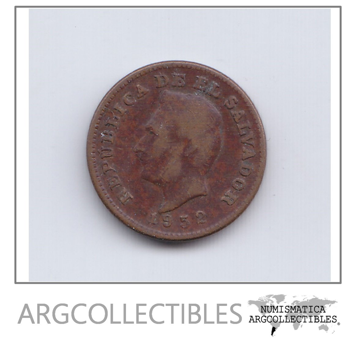 El Salvador Moneda 1 Centavo Bronce 1952 Km-135.1 F+