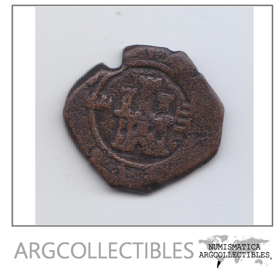 España (Segovia) Moneda 4 Maravedis Vellon 1619 Felipe III Acuaducto 14 D-175