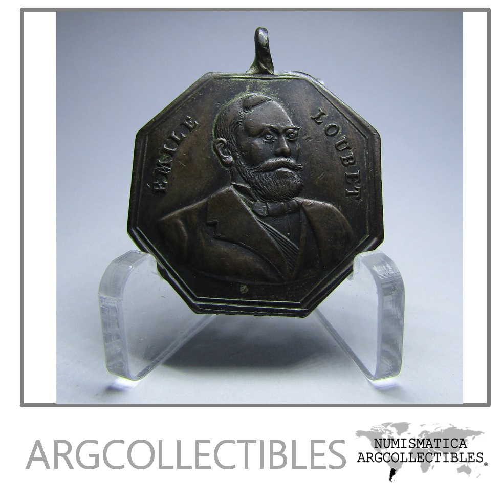 Francia Medalla 1899 Presidente Emilie Loubet Dia de la Bastilla