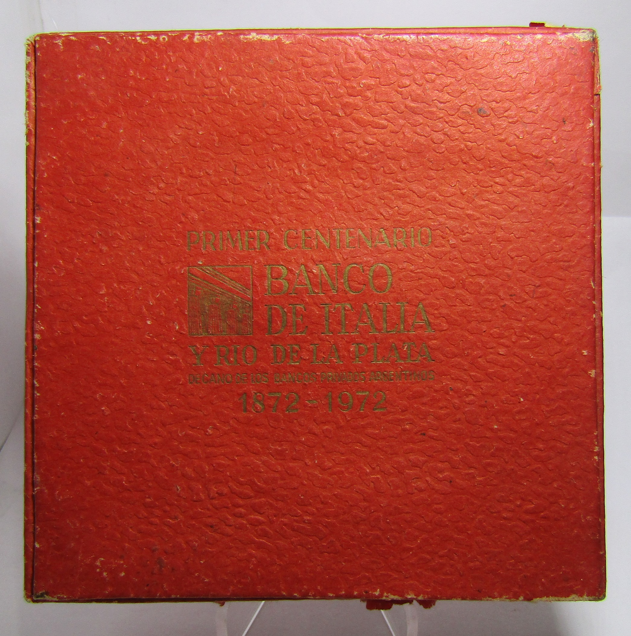 Argentina Medalla (1872-1972) 1er Centenario de Banco de Italia y Rio de la Plata Cobre, Grabado J. Fioravanti - Imagen 4