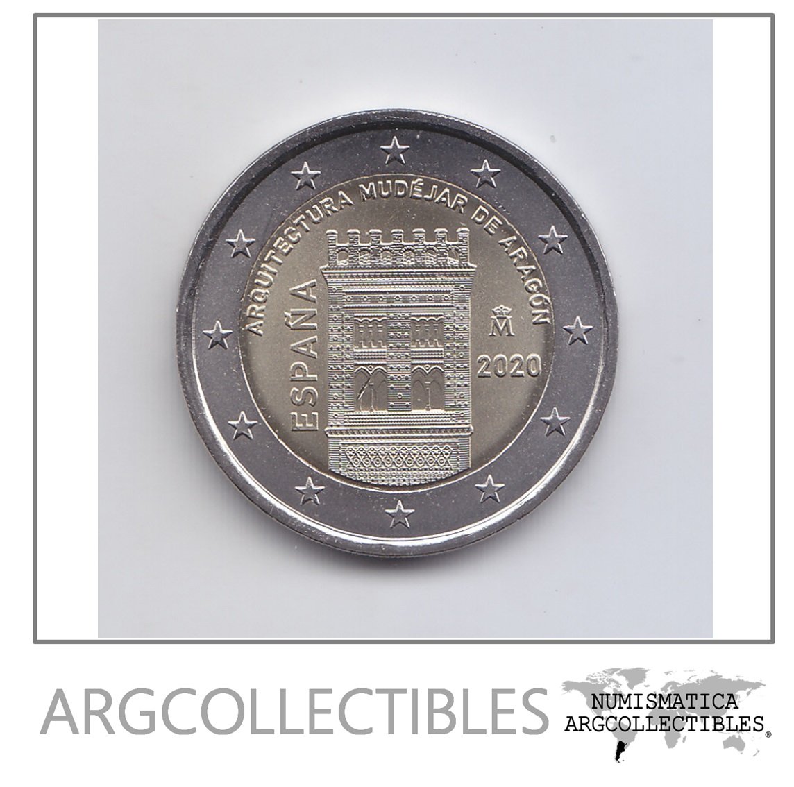 España Moneda 2 Euros Bimetalica 2020 Mudejar de Aragon Unc