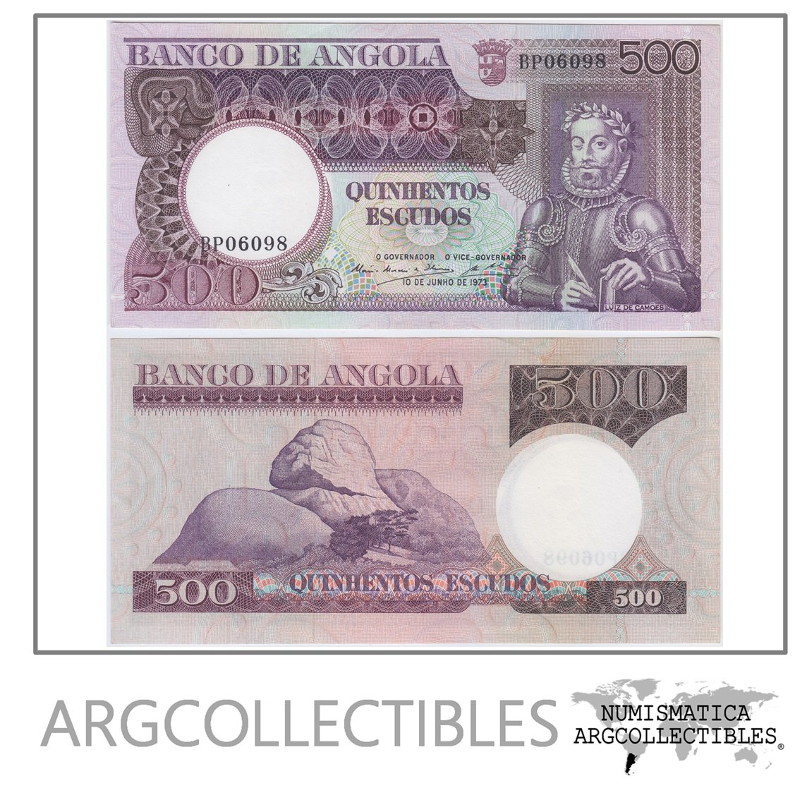 Angola Billete 500 Escudos Año 1973 P-107 Au