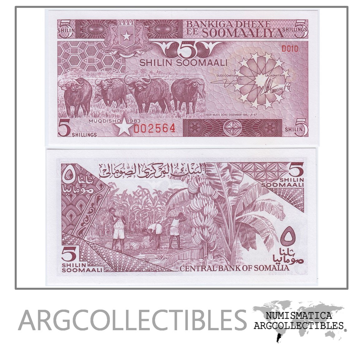 Somalia Billete 5 Shillings Año 1983 P-31 Unc