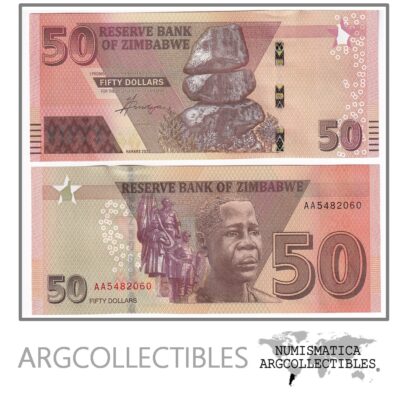 Zimbabwe Billete 50 Dolares 2020 P-105 UNC