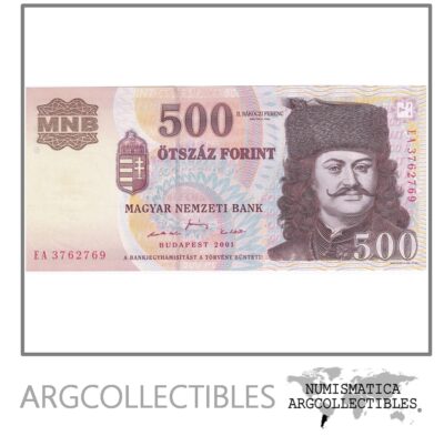Hungria Billete 500 Forint 2001 P-188 UNC