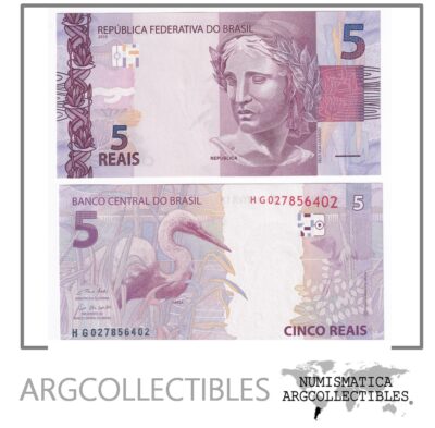 Brasil Billete 5 Reales 2010 (2020) (HG) P-253 UNC