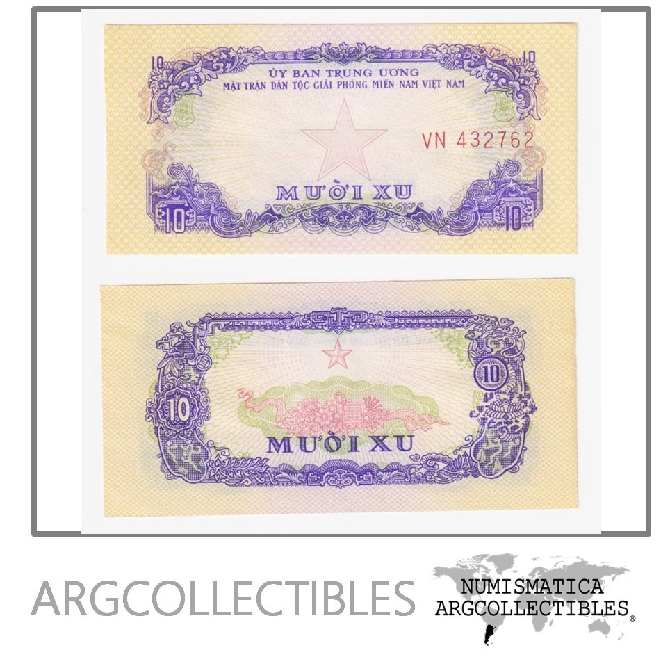 Vietnam del Sur Billete 10 Xu 1963 P-r1 UNC