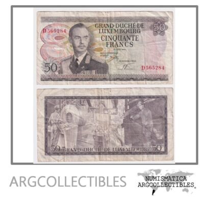 Luxemburgo Billete 50 Francos 1972 P-55 VF+