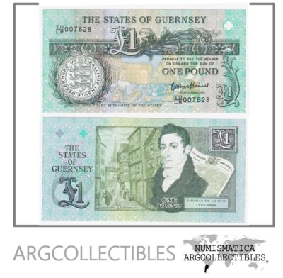 Guernsey Billete 1 Pound 2013 Aniversario 200 Thomas de la Rue P-62 UNC