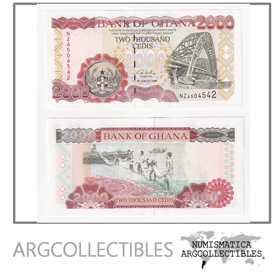 Ghana Billete 2000 Cedis 2006 P-33i UNC