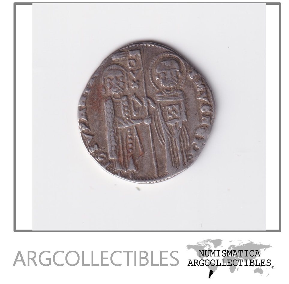 Italia Moneda 1 Grosso 1312-1328 Venecia Plata Giovanu Soranzo I1