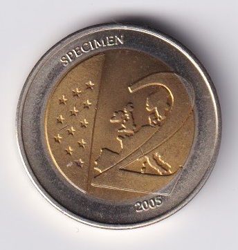 Vaticano Moneda 2 Euros 2005 Bimetalica Prueba Sede Vacante UNC - Imagen 2