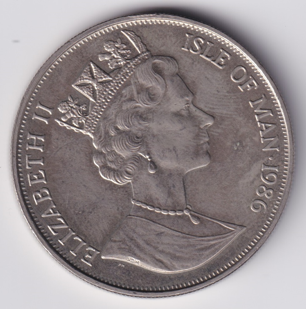 Isla de Man Moneda 1 Crown 1986 Mundial Futbol Mexico 86 KM-162 UNC - Imagen 2