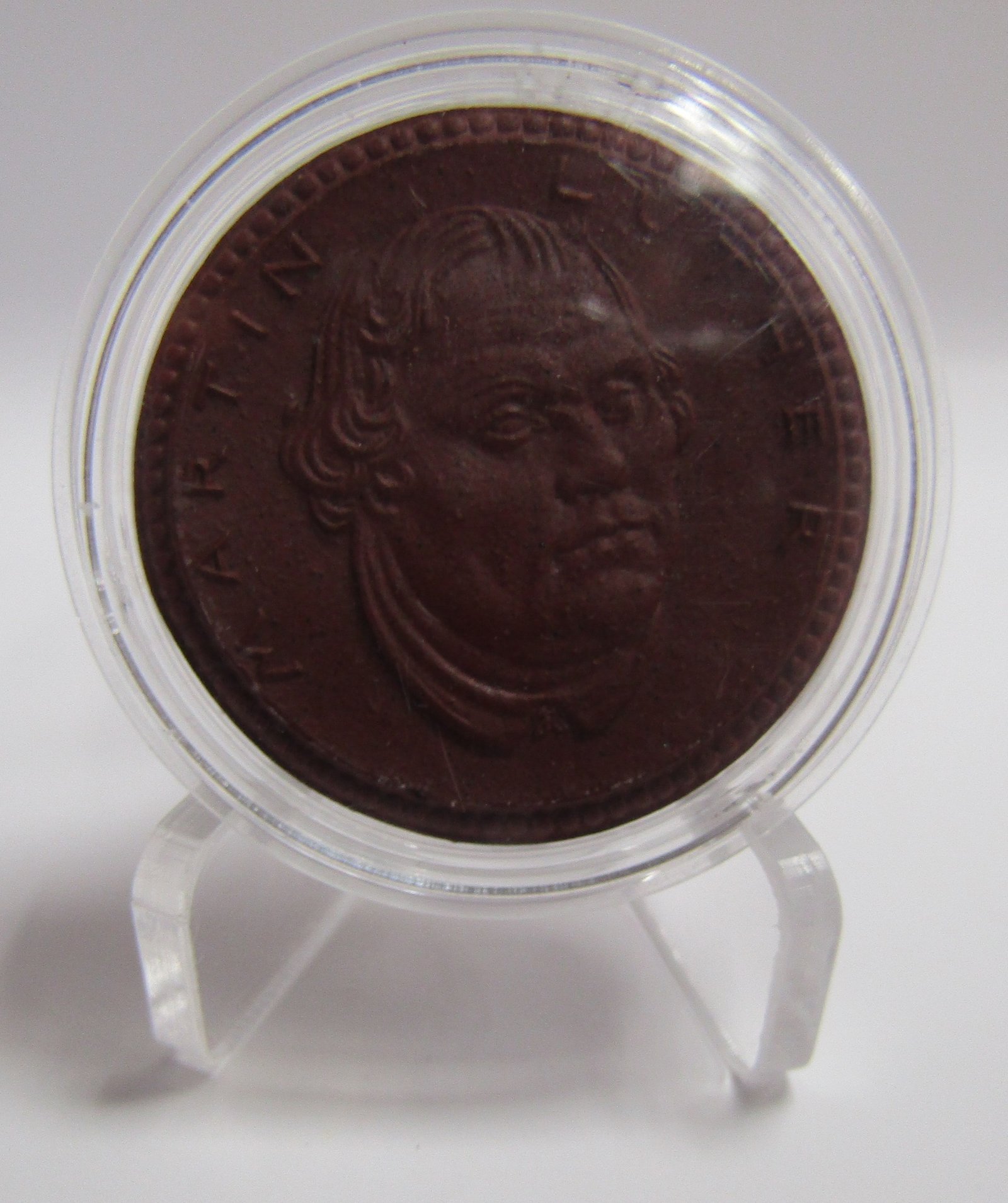 Alemania Moneda 1 Marco 1921 Notgeld Porcelana Martin Luthero AU - Imagen 3