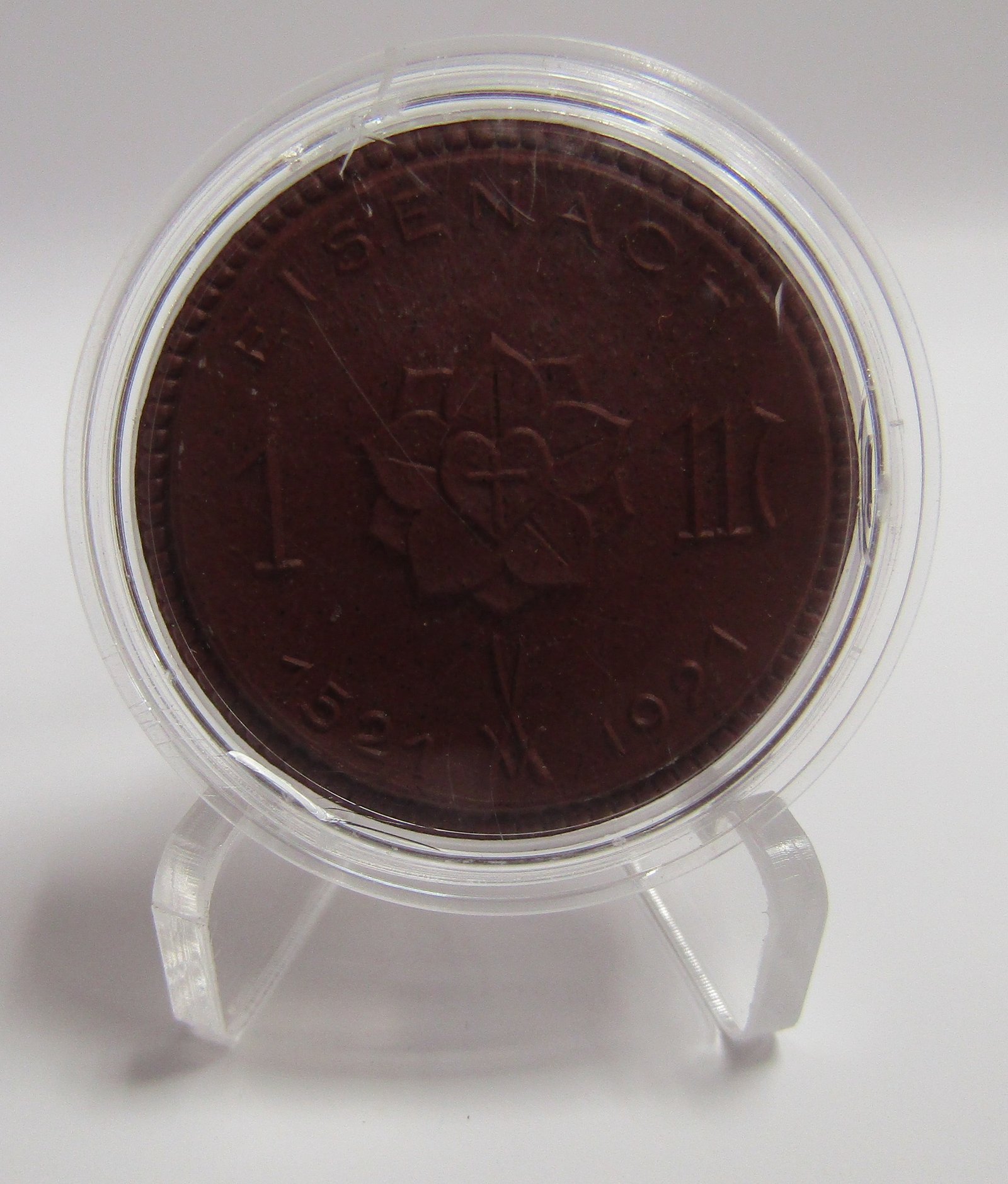 Alemania Moneda 1 Marco 1921 Notgeld Porcelana Martin Luthero AU - Imagen 4