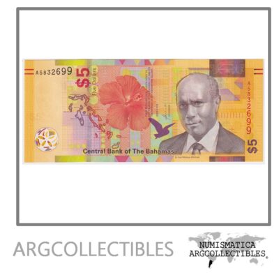 Bahamas Billete 5 Dolares 2020 UNC