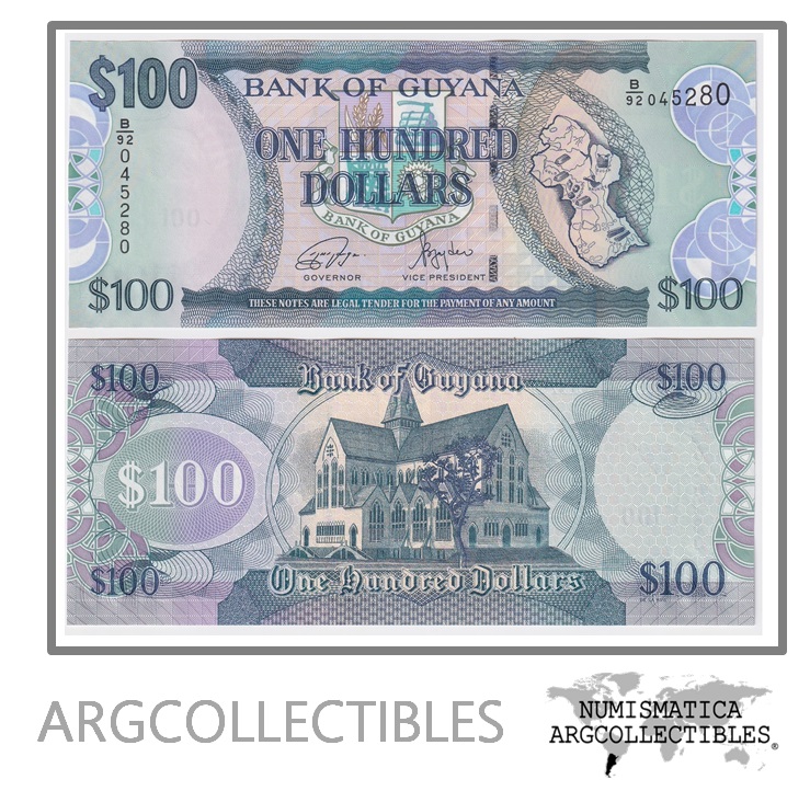 Guyana Billete 100 Dolares 2022 P-36E UNC