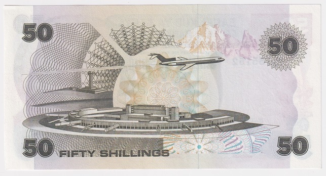 Kenia Billete 50 Shillings 1987 P-22d UNC - Imagen 2