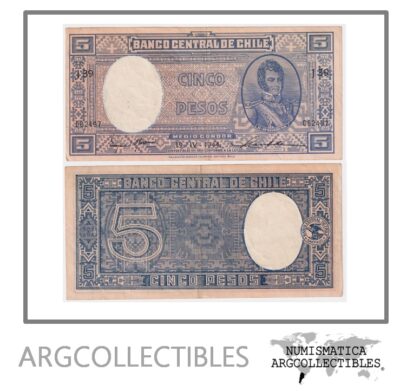 Chile Billete 5 Pesos 1944 P-102 XF