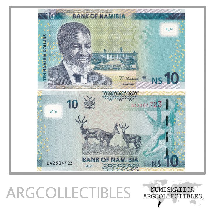 Namibia Billete 10 Dolares 2021 P-16b UNC