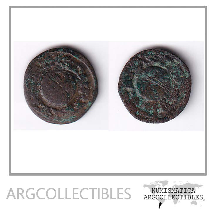 España Cataluña Moneda 2 Dineros 1709 Barcelona Cobre Carlos III