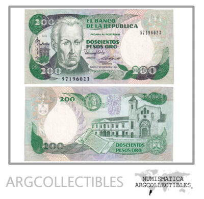 Colombia Billete 200 Pesos 1988 P-429d UNC