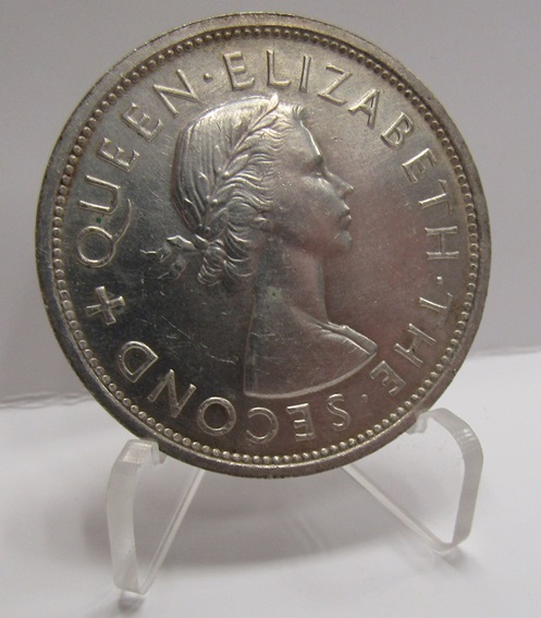 Rhodesia Moneda 1 Corona (Crown) 1953 Plata 500 / 100 Aniversario Cecil Rhodes KM-27 AU - Imagen 2