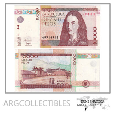 Colombia Billete 10000 Pesos 2010 P-453 UNC
