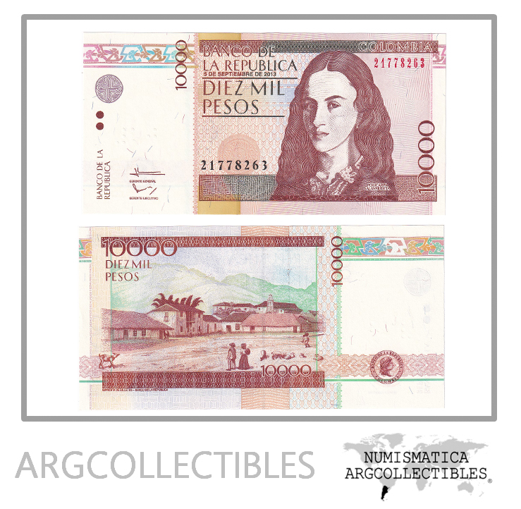 Colombia Billete 10000 Pesos 2013 P-453 UNC
