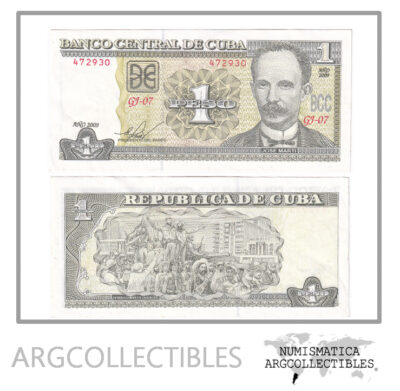 Cuba Billete 1 Peso 2009 P-128d UNC