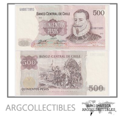 Chile Billete 500 Pesos 1993 P-153D XF+