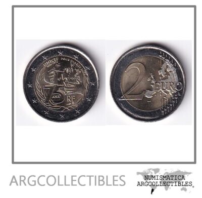 Francia Moneda 2 Euros 2021 Bimetalica Unicef UNC