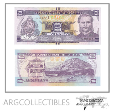 Honduras Billete 2 Lempiras 2012 P-97a UNC