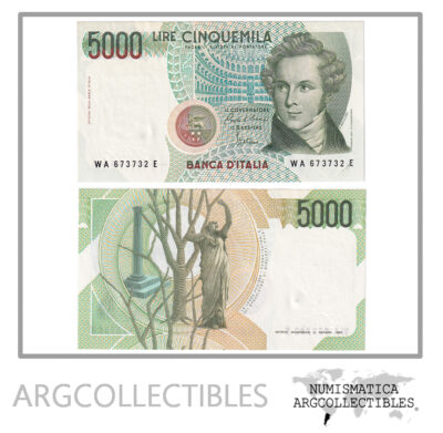 Italia Billete 5.000 Liras 1985 P-111a Au