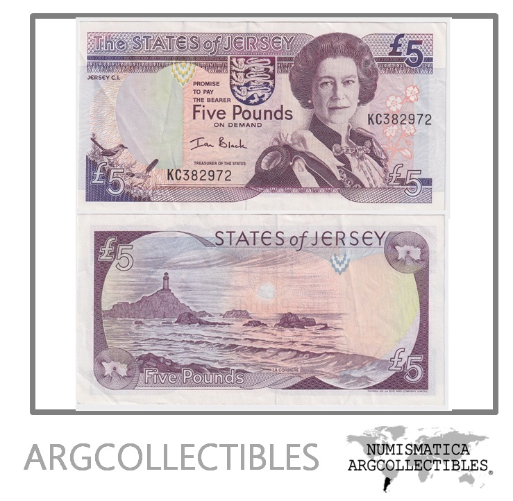 Jersey Billete 5 Pounds 2000 P-27 XF