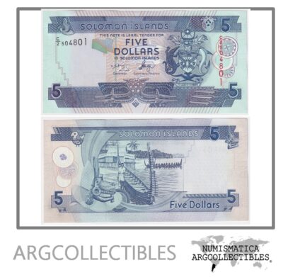Islas Salomon Billete 5 Dolares 2004 P-26 UNC