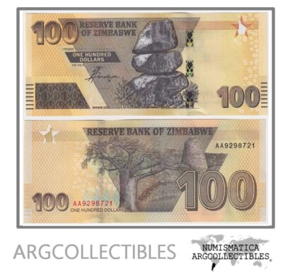 Zimbabwe Billete 100 Dolares 2020 P-106 UNC