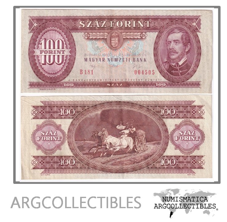 Hungria Billete 100 Forint 1992 P-174A XF