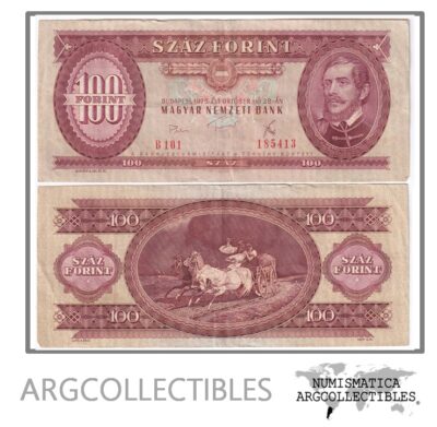 Hungria Billete 100 Forint 1975 P-171E VF+