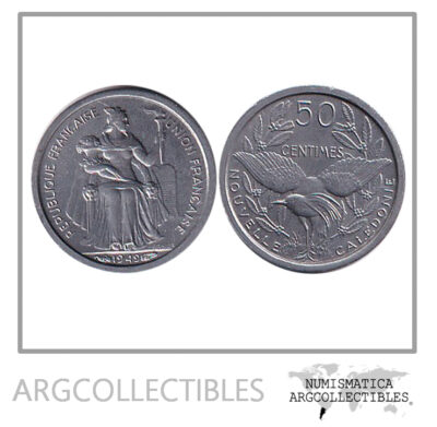 Nueva Caledonia Moneda 50 centavos 1949 Aluminio Km-1 UNC