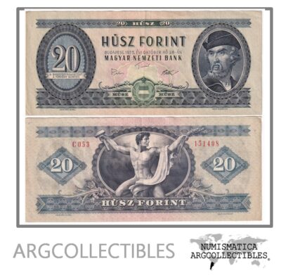 Hungria Billete 20 Forint 1975 P-169F XF